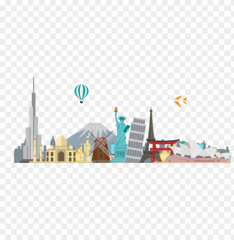 travel portal development - tour and travel vector Clean Background PNG Isolated Art