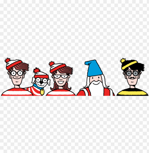 travel the world playing where's waldo - wheres wally and friends PNG Graphic with Transparent Background Isolation