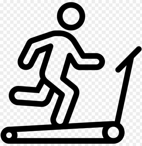 treadmill icon - treadmill icon white Clear Background Isolated PNG Object