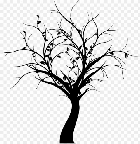 tree branch silhouette vector graphics stock illustration - abstract tree silhouette High-resolution transparent PNG images assortment