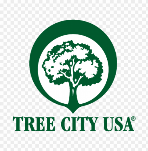 tree city usa vector logo download free PNG with alpha channel