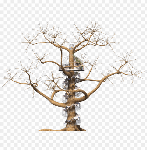 tree fantasy spiral staircase 1511604 - fairy tree Transparent Background Isolated PNG Design