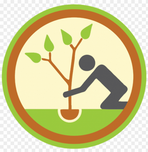 tree planting - tree planting clip art Isolated Item in Transparent PNG Format