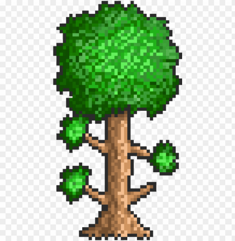 Tree - Terraria Tree Logo Transparent Cutout PNG Graphic Isolation