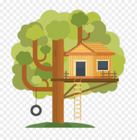 treehouse in large tree Transparent PNG stock photos
