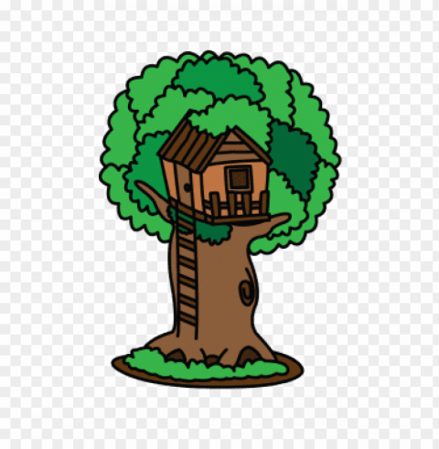treehouse with ladder Transparent PNG vectors