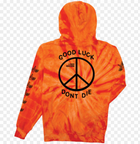 trench light tie dye pullover orange spiral - hoodie Clear Background PNG with Isolation PNG transparent with Clear Background ID 6b1da8bf