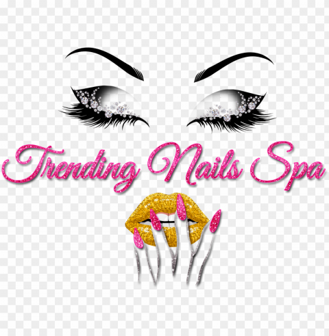 trending nails spa logo Clear Background Isolated PNG Icon