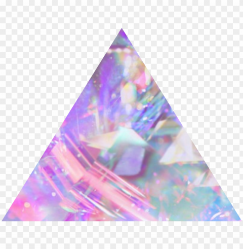 triangle decorations aestheticsticker - aesthetic holographic HighQuality PNG Isolated on Transparent Background