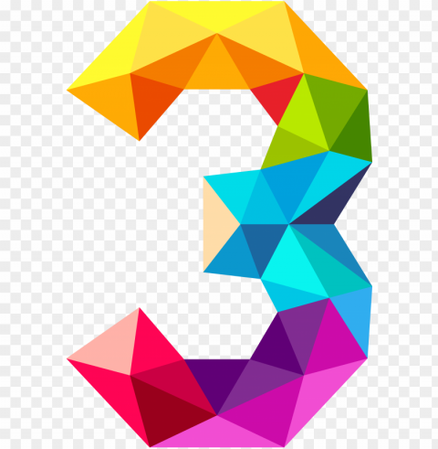 triangles number three image gallery view - number 3 PNG images with high transparency
