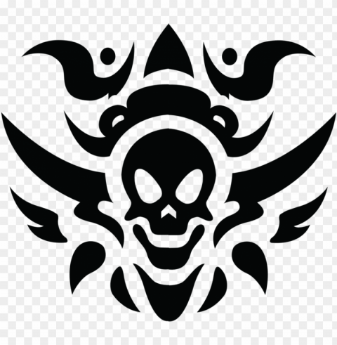 tribal skull tattoo PNG with no background free download