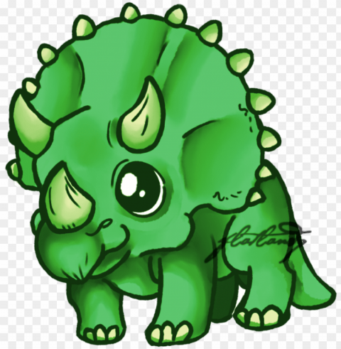 triceratops by flatlandq on deviantart dinosaur tattoos - triceratops cute Clear Background PNG Isolated Illustration