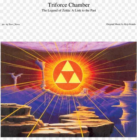 triforce chamber sheet music composed by original music - link to the past triforce PNG file without watermark