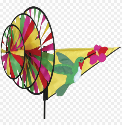triple wheel hummingbird spinner - premier designs hummingbird triple wind spinner Isolated PNG Object with Clear Background