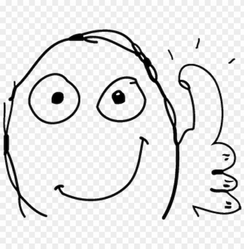 troll face download - rage comic thumbs u PNG graphics with transparency