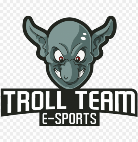 troll team e-sports - logo troll team Isolated Graphic on Clear Transparent PNG