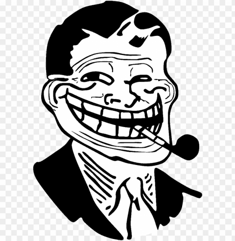 Trolldad Meme - Troll Face Meme Transparent Clean Background Isolated PNG Illustration