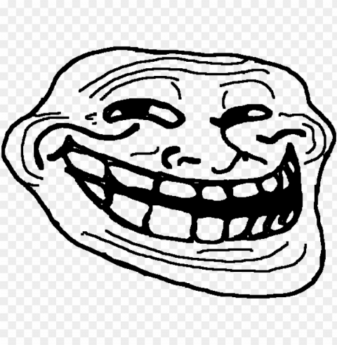 trollface - troll face meme PNG Graphic with Transparent Isolation