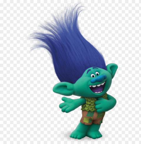 trolls branch happy PNG Image Isolated on Clear Backdrop