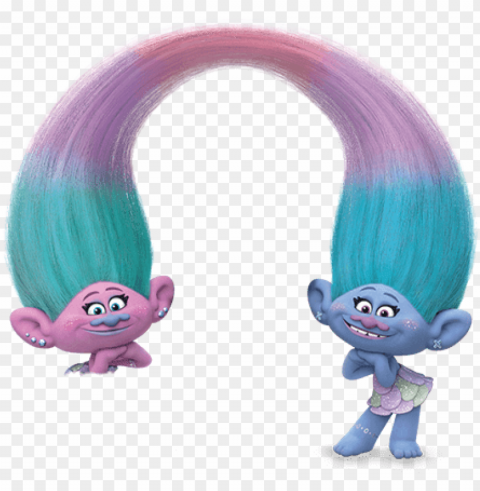 branch trolls satin and chenille Transparent PNG illustrations