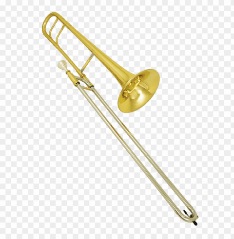 trombone Transparent Background Isolated PNG Design
