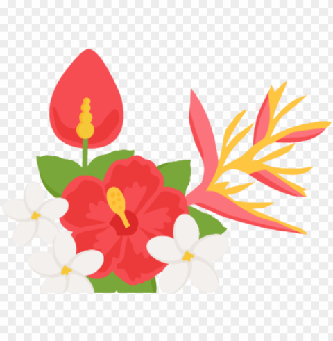 tropical flower border clipart Clear Background PNG Isolated Item PNG transparent with Clear Background ID 6c80f21a