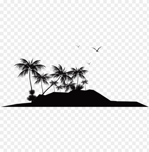 tropical island silhouette clip art - island silhouette High-quality PNG images with transparency