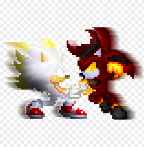 true hyper sonic vs hell reaper shadow by mrmaclicious - sonic the hedgeho PNG photo