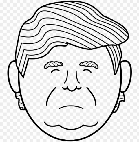 trump clipart face outline Isolated Item with Transparent Background PNG PNG transparent with Clear Background ID 05896557