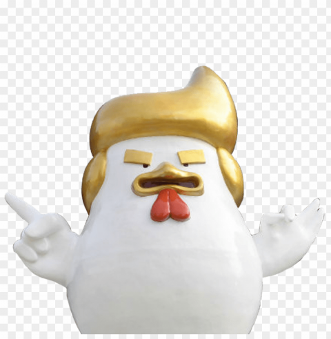 trump rooster year statue in china PNG images for graphic design