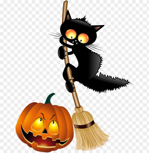 tubes halloween - pumpkins and halloween cats vector PNG images for banners