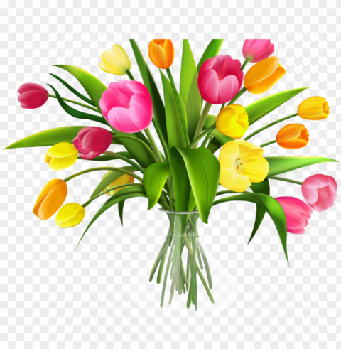 tulip clipart bucket flower - background bouquet clipart PNG transparent elements package