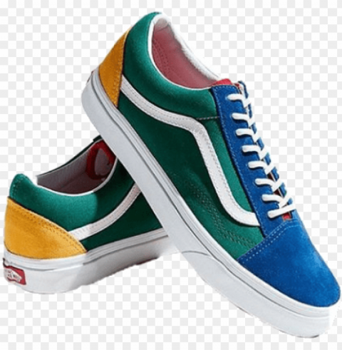 Tumblr Aesthetic Vans 90s 80s Shoes Vinatage - Vans Old Skool Yacht Club Clear Background PNG Isolated Graphic