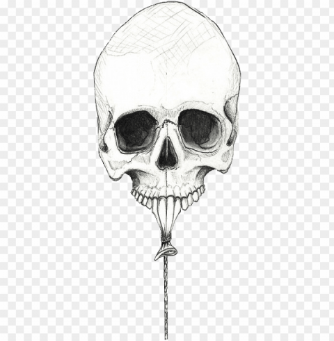 Tumblr - Skull Balloo Isolated Artwork On Transparent Background