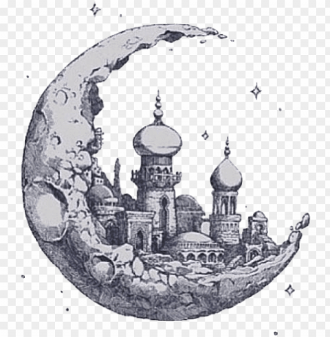 tumblr moon castlemoon clipart tumblr 640 - art tumblr Isolated Object in Transparent PNG Format