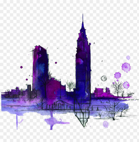 tumblr transparents purple - new york watercolor Free PNG PNG transparent with Clear Background ID 9c7bd02a