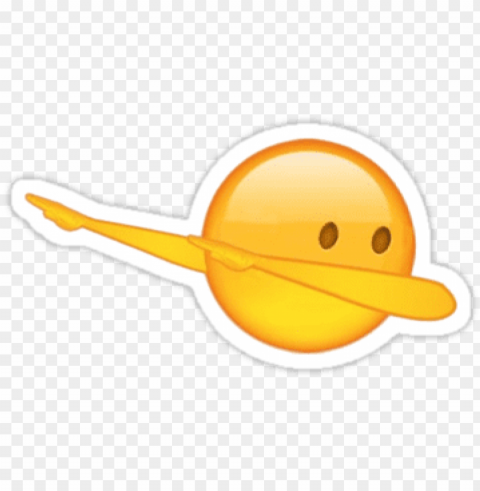 tumblr whatsapp emoticon yellow - transparent dab emoji Clean Background Isolated PNG Design