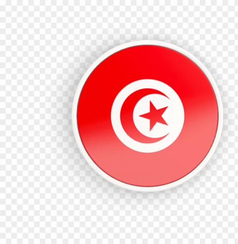 tunisia flag circle Transparent PNG Isolated Illustrative Element