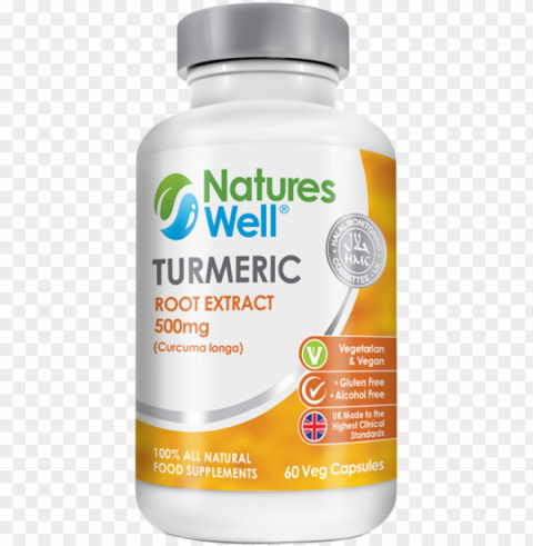 turmeric root extract 500mg - natures well PNG images without subscription PNG transparent with Clear Background ID cb3221ee