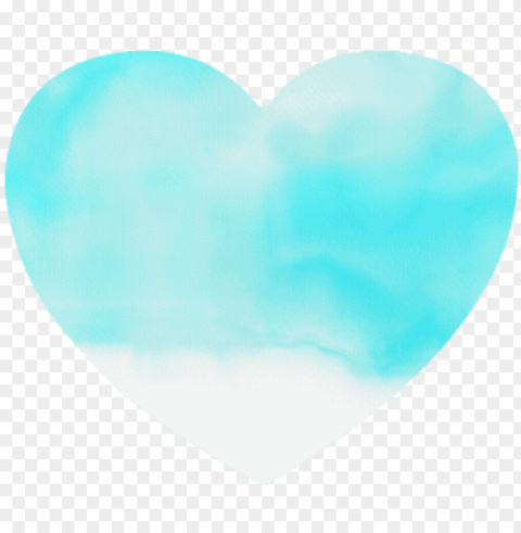 turquoise bright watercolor abstract heart-shaped mousepad - abstract art PNG transparent graphics comprehensive assortment