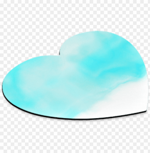 turquoise bright watercolor abstract heart-shaped mousepad - abstract art Free PNG images with transparent layers compilation