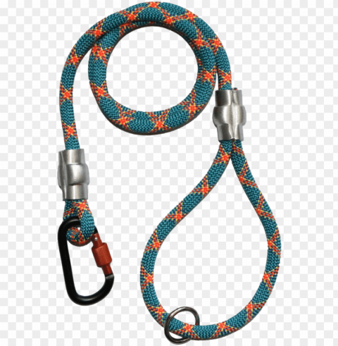 turquoise & orange dog leash professional climbing - skipping rope Isolated Graphic Element in HighResolution PNG
