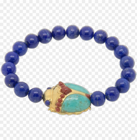 turquoise scarab & lapis lazuli bead bracelet by amanda - bracelet PNG images for banners