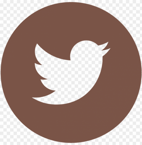 twitter icon circle logo brown - twitter circle icon vector ClearCut Background Isolated PNG Graphic Element