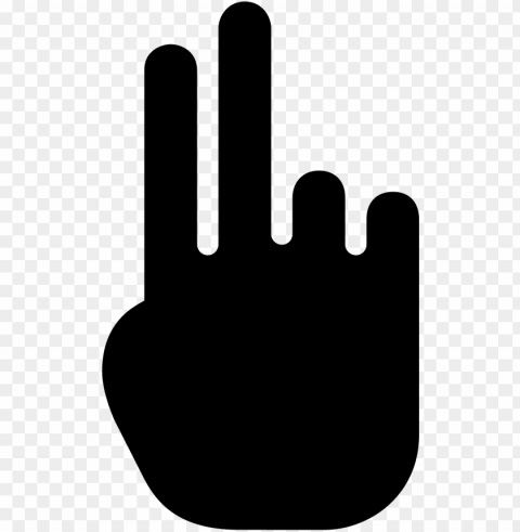 two fingers filled icon - hand icon one two PNG Graphic with Clear Isolation
