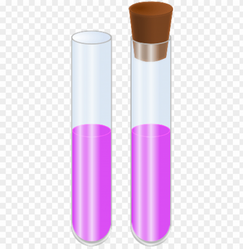two glass test tubes PNG transparent pictures for projects