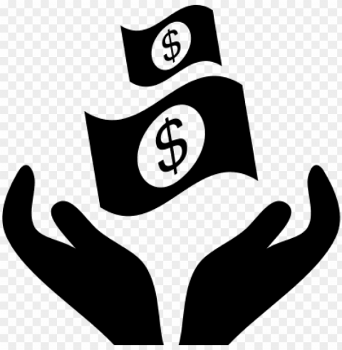 two hands graving dollar bills vector - two hand symbol Clear PNG graphics