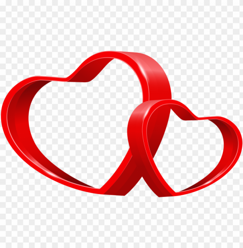 two hearts transparent image - corazones de amor vector PNG with Isolated Transparency