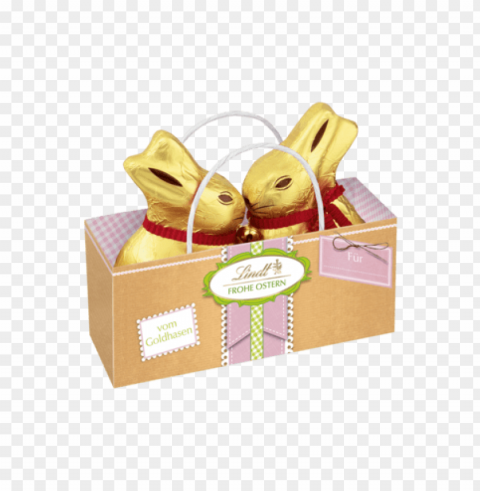 two lindt easter bunnies Isolated Artwork in HighResolution PNG
