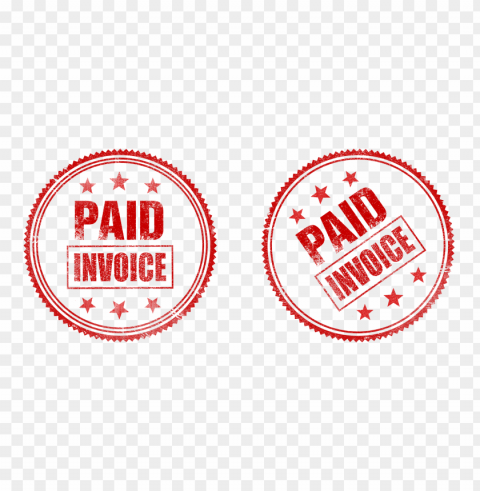 two red round paid invoice business icon stamp Isolated Object on Clear Background PNG PNG transparent with Clear Background ID 76992c6b